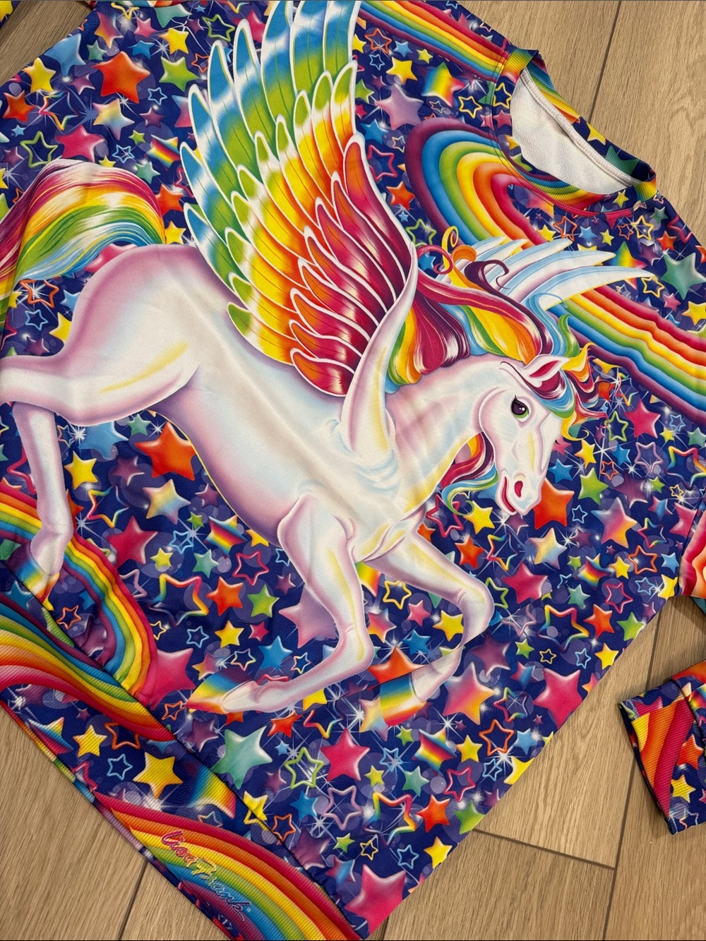 Lisa Frank Colorful all Over Print Unicorn Sweatshirt Sz XL Y2K 90s Rainbow